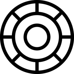 Chromatic Circle Simple Line Art Svg, Free Vectors File